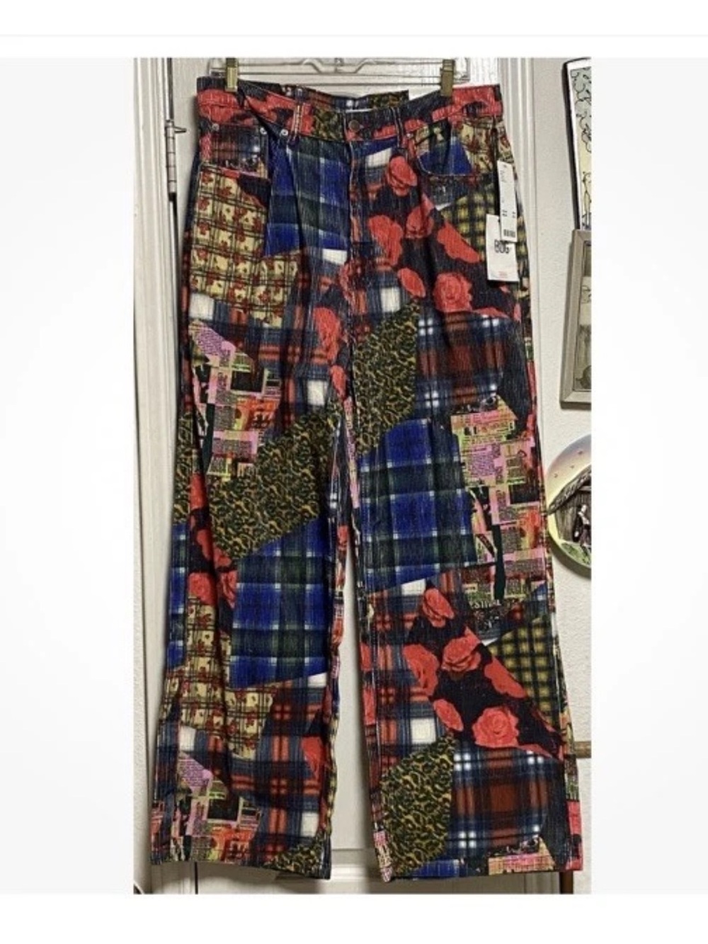 BDG Urban Outfitters High Waisted / Wide Leg Patchwork Corduroys Size 32
